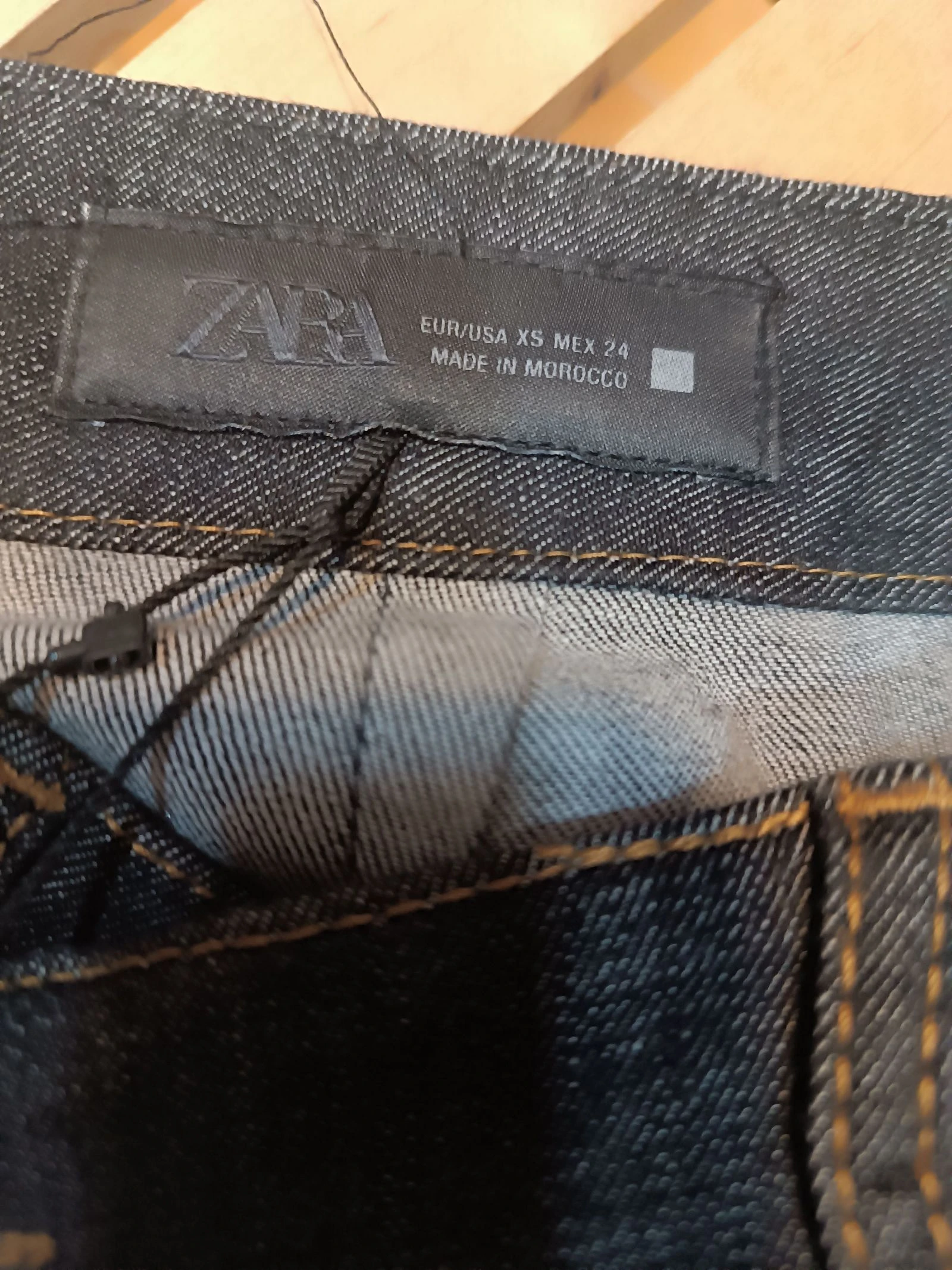 Calça jeans larga / Wide leg crua ZARA - PP – photo 5